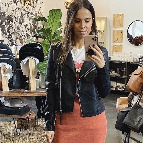 NWT! - Vero Moda | Kerri Biker Faux Leather Jacket - Picture 9 of 16